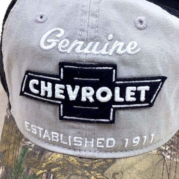 NEW Chevy Black and Camo print ball cap with Logo Script patch - Picture 2 of 11